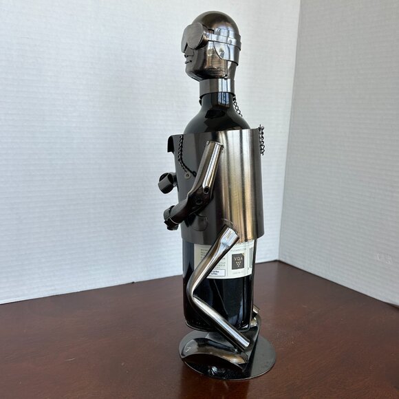 Pronto Innovations SNOWBOARDER Metal Wine Bottle Holder Caddy - Picture 3 of 11